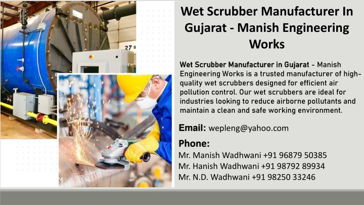 wet scrubber manufacturer in gujarat manish