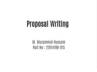 proposal writing