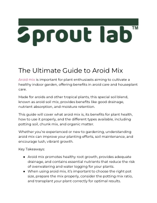 The Ultimate Guide to Aroid Mix and How to Use It for Your Plants in 2024
