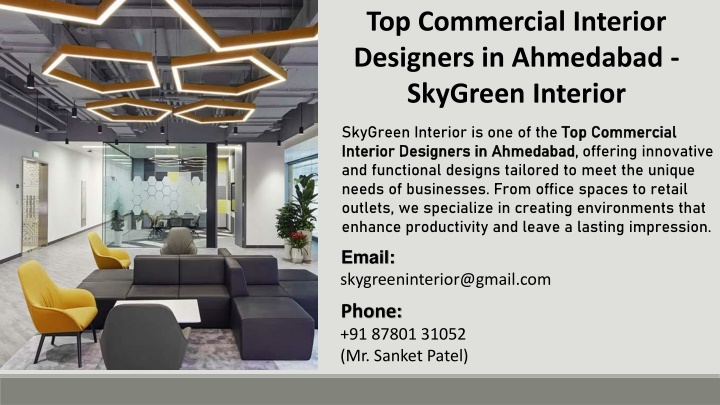 top commercial interior designers in ahmedabad