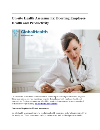 on site health assessments boosting employee
