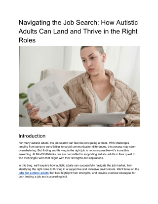Navigating the Job Search_ How Autistic Adults Can Land and Thrive in the Right Roles