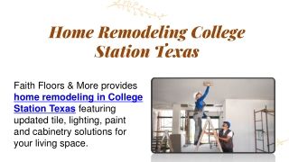 Home Remodeling College Station Texas