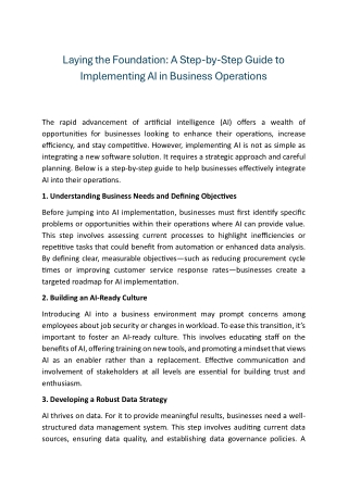 Process Before Proceeds: The Enterprise’s 7-Step Framework to AI Excellence