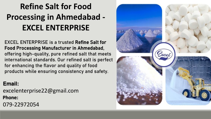 refine salt for food processing in ahmedabad