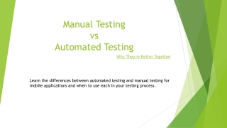 manual testing vs automated testing