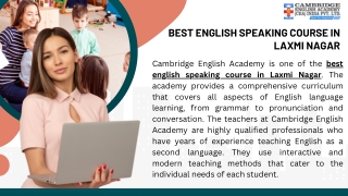 Best English Speaking Course in Laxmi Nagar