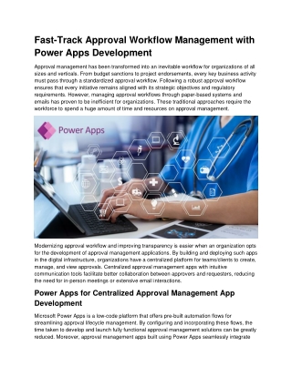 Catapulting Approval Workflow Efficiency with Power Apps Development