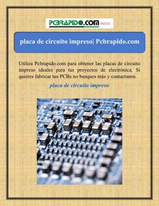 placa de circuito impreso| Pcbrapido.com