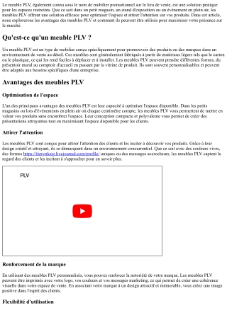 le meuble plv galement connu sous