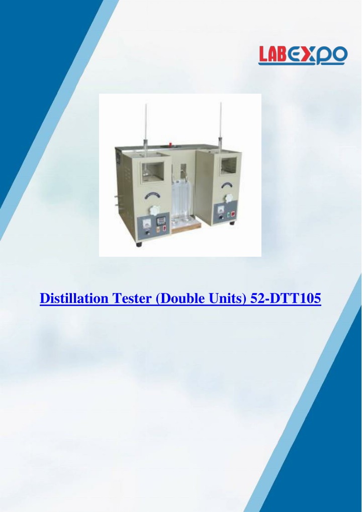 distillation tester double units 52 dtt105