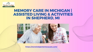 Memory Care in Michigan  Assisted Living & Activities in Shepherd, MI