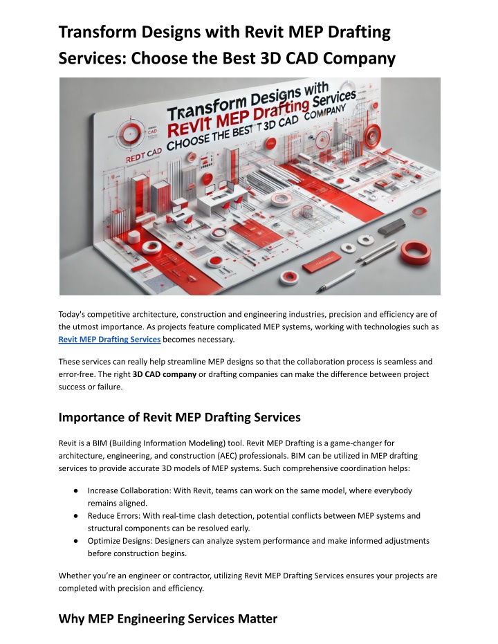 transform designs with revit mep drafting