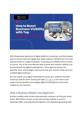 How to Boost Business Visibility with Top Digital Marketing Firms