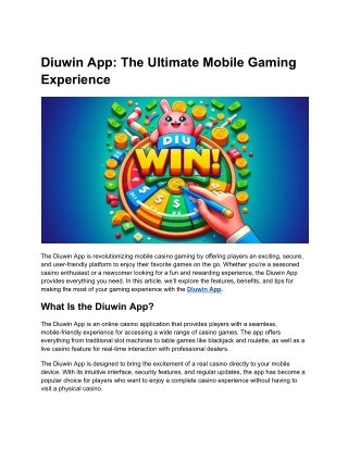 diuwin app the ultimate mobile gaming experience