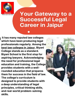 A Rising Star in Jaipur's Legal Education Landscape