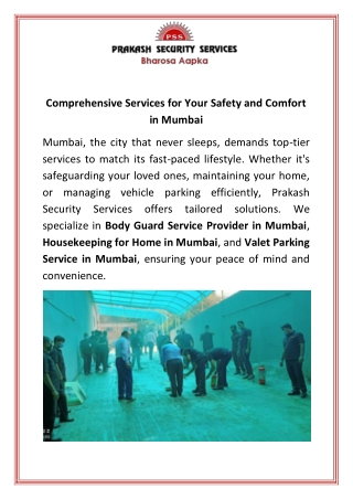 Comprehensive Services for Your Safety and Comfort in Mumbai