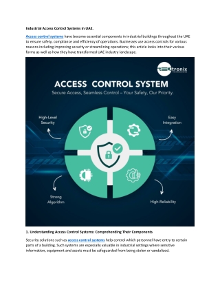Access Control Systems in Industrial Facilities in the UAE(1)