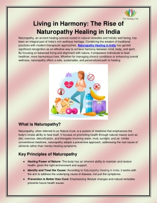 Naturopathy Healing in India