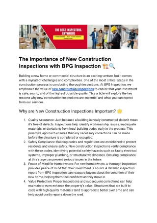 new construction inspections