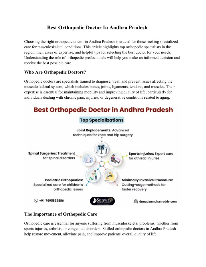 best orthopedic doctor in andhra pradesh