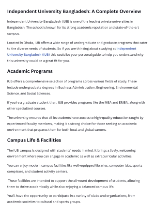 independent university bangladesh a complete