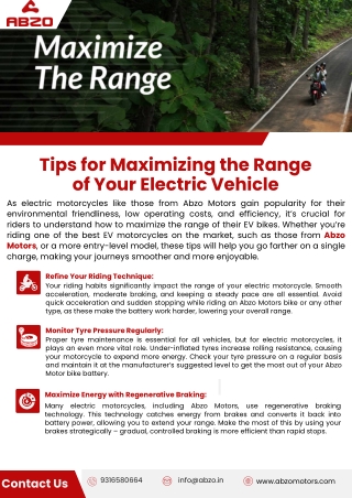 Tips for Maximizing the Range of Your Electric Vehicle