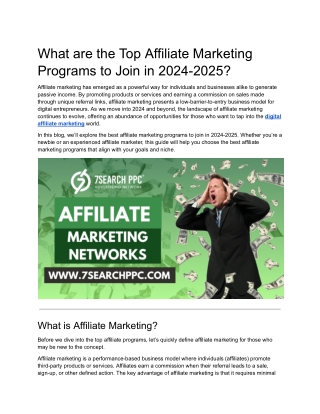 what are the top affiliate marketing programs