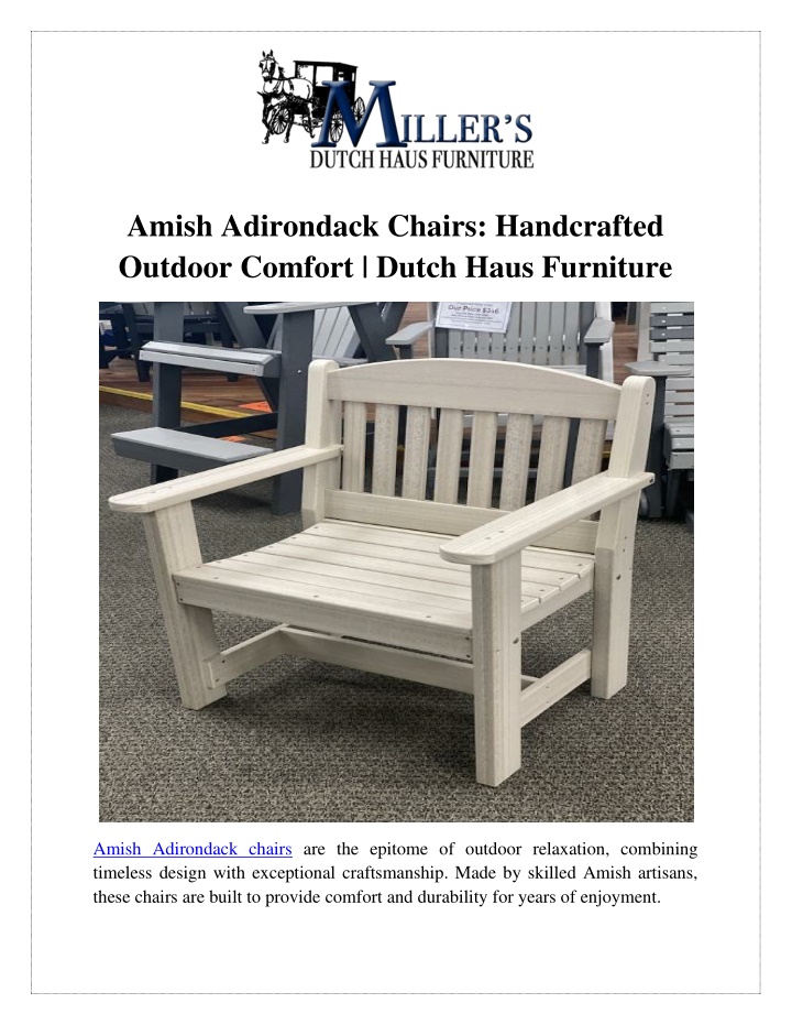 amish adirondack chairs handcrafted outdoor