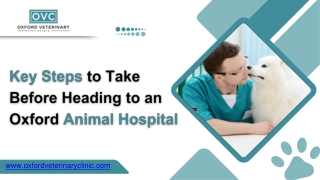 Key Steps to Take Before Heading to an Oxford Animal Hospital