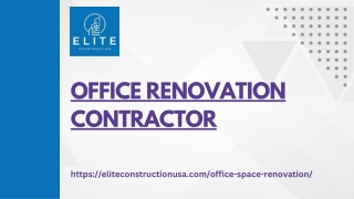Office Renovation Contractor - Elite Construction