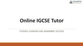 online igcse tutor