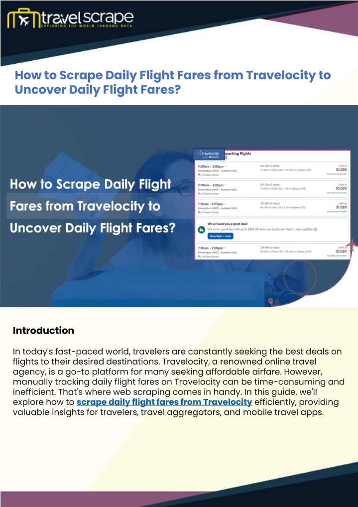 how to scrape daily flight fares from travelocity