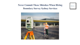 Hiring Boundary Survey Services in Sydney