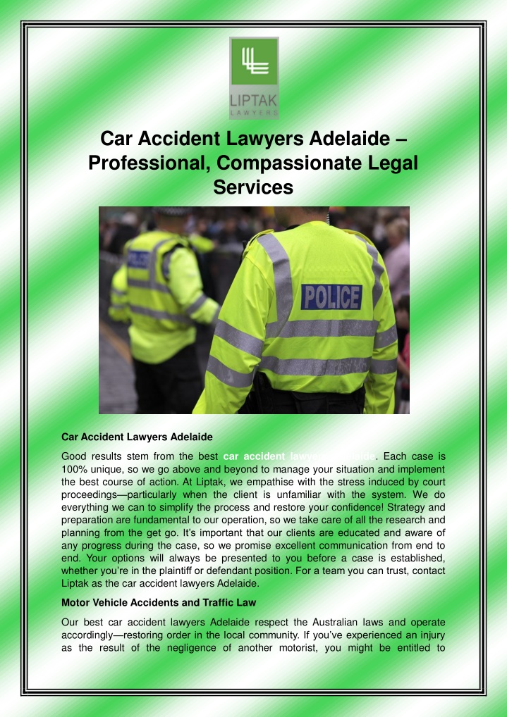 car accident lawyers adelaide professional