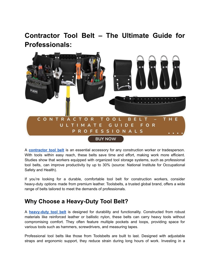 contractor tool belt the ultimate guide