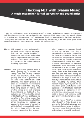 Hacking MIT with Ivaana Rungta: A music researcher, lyrical storyteller