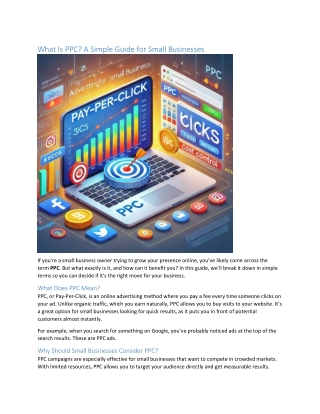 What Is PPC A Simple Guide for Small Businesses