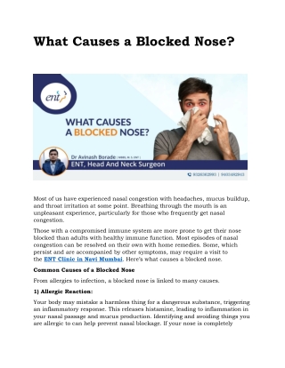 What Causes a Blocked Nose