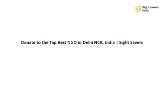 Donate to the Top Best NGO in Delhi NCR, India - Sight Savers