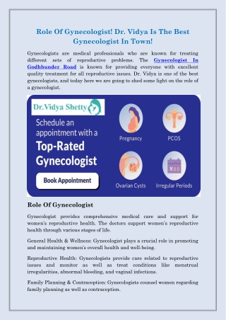 Gynecologist in Ghodbunder Road