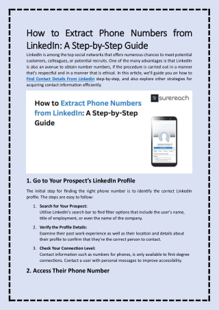 How to Extract Phone Numbers from LinkedIn