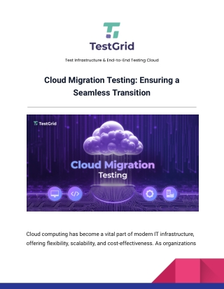 test infrastructure end to end testing cloud