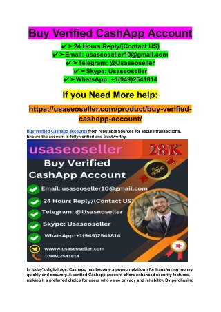 Buy Verified CashApp Account