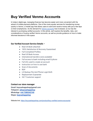 How to Spot a Trusted Seller for Your Venmo Accounts