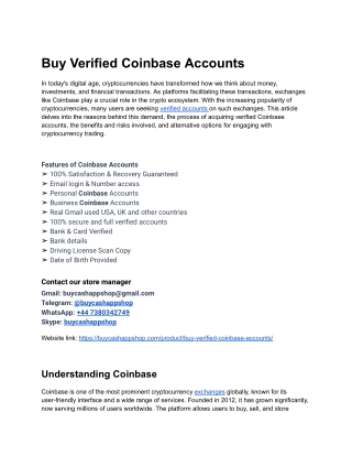 How to Spot a Trusted Seller for Your Coinbase Accounts