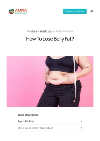 How To Lose Belly Fat_ - Aura the Diet Clinic