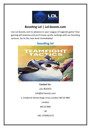 boosting lol lol boosts com
