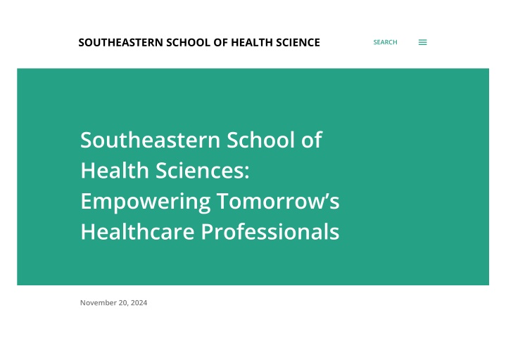 southeastern school of health science