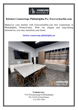 Kitchen Countertops Philadelphia Pa  Forevermarble.com